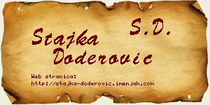 Stajka Doderović vizit kartica